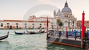 Venice santa maria della salute basilica grand canal 4k time lapse italy