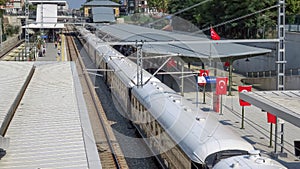 Venice Simplon Orient Express train in Istanbul, Turkey