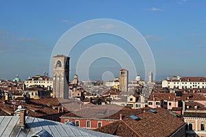 Venice skyline with bell towers