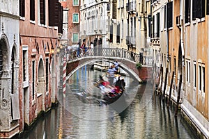 Venice Small canal gondola