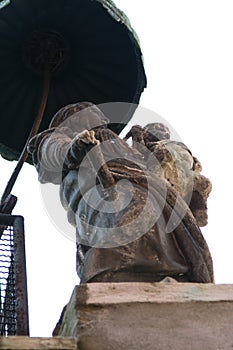 Venice, statue of Madonna with Child, under a canopy