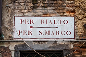 Venice street sign