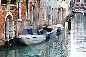 Venice street, view of Venice canal. Venice, Italy. Daily life in Gran Canal in Venice, Italy. Venice street