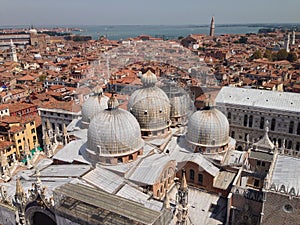 Venice streets panorama view.