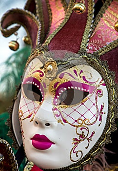 Venice tradtional carnival mask photo