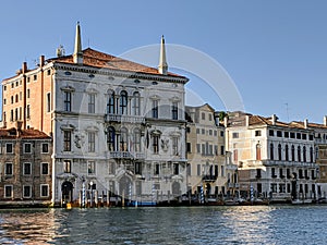 Venice water channels and buildings view