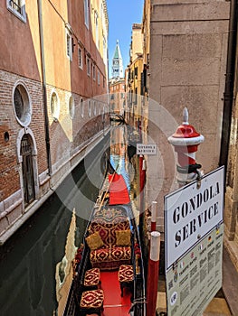 Venice water channels and buildings view