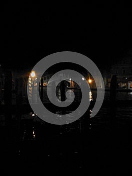 Venice, water, night, lights and mystery