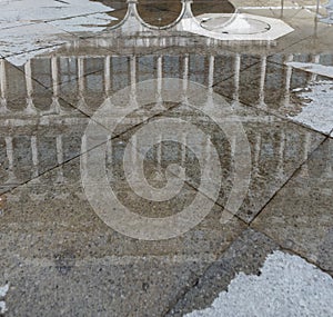 Venice in a water pond in San Marco