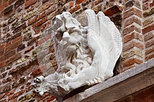 Venice winged lion as a monster