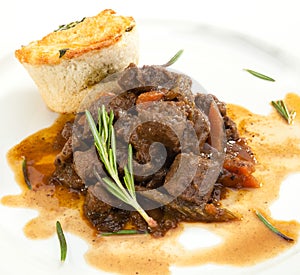 Venison ragout with dumpling