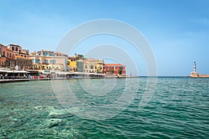 Venitian habor of Chania in Crete Grece