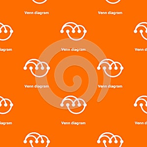 Venn diagramm pattern vector orange