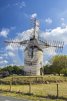 Vensac windmill,  Gironde department, Nouvelle-Aquitaine,  France photo