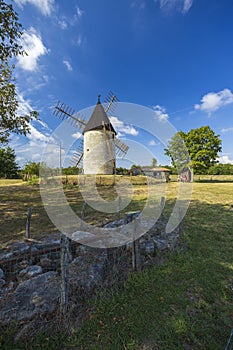 Vensac windmill,  Gironde department, Nouvelle-Aquitaine,  France