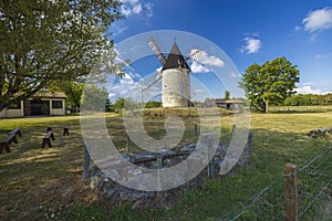 Vensac windmill,  Gironde department, Nouvelle-Aquitaine,  France