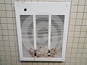 vent or heater with rust or corrosion