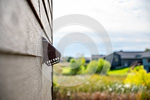 Vent screen used to  keep out pests such as birds, mice, and bats