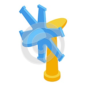 Vent tidal energy icon isometric vector. Ecology electric