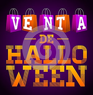 Venta de Halloween - Halloween sale spanish text photo