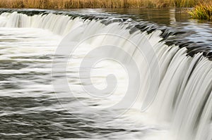 Venta waterfall, the widest waterfall in Europe, long exposure photo, Kuldiga, Latvia