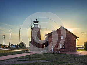 Vente Cape. The Lighthouse of Cape Vente, Nemunas Delta, Lithuania.