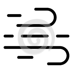 Ventilation air flows icon, outline style