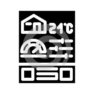 ventilation control glyph icon vector illustration