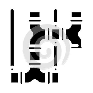 ventilation ducts glyph icon vector illustration photo