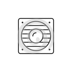 Ventilation fan line outline icon