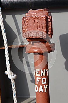 Ventilation for fuel tank, fresh water tank on the ship