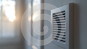 Ventilation grid on a sunlit interior wall