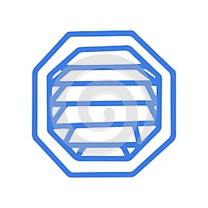 Ventilation grill line vector doodle simple icon