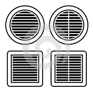 Ventilation grille black symbol