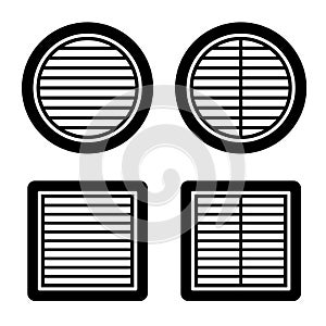 Ventilation grille black symbol