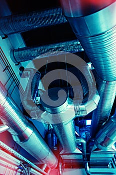 Ventilation pipes of industrial air condition