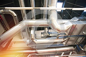 Ventilation pipes of industrial air condition