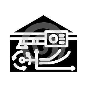ventilation rate glyph icon vector illustration
