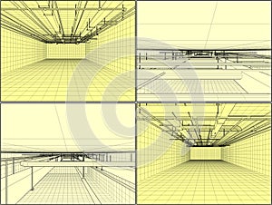 Ventilation System On The Ceiling Vector