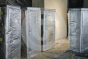 Ventilation system elements. The concept of industrial equipment and technologies. V3