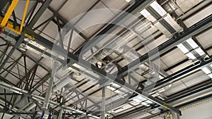 Ventilation system in modern industrial building