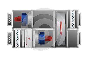 Ventilation system with Thermal Wheel.