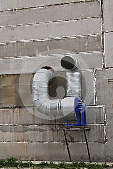 Ventilation system on the wall