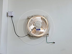 Ventilators fan installation on the wall