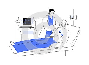 Ventilatory support abstract concept vector illustration.