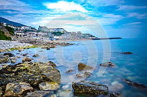 View of Ventnor beach is the southernmost holiday beach on the Isle of Wight photo