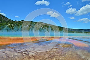 Vents and mineral deposits in Yellowstone National Park