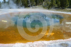 Vents and mineral deposits in Yellowstone National Park