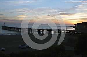 Ventura Pier at sunset, Ventura, California, USA