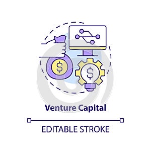 Venture capital concept icon